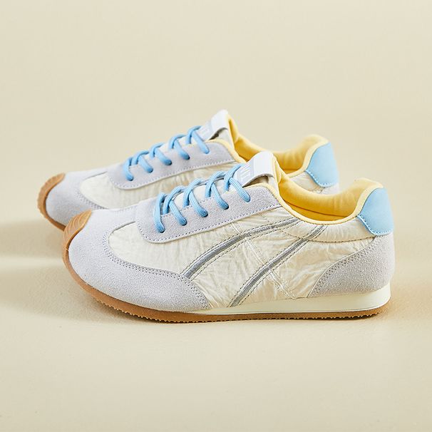 Lightweight Retro German Training Little White Shoes Female Student Flat Casual Shoes_vogvips.com