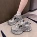 Kids' Shoes Girls' Sneakers Silver Children's Dad Shoes New Autumn Girls Breathable Casual Shoes Mesh Running Shoes_vogvips.com