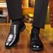Autumn New Men's Genuine Leather Business Formal Slip-On Non-Slip Soft Sole Three-Joint Shoes_vogvips.com