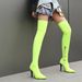 35-48 Autumn Winter Pointed Toe Over-the-Knee Long High Heel Stretch Slimming Women's Boots Sexy Fashion H697_vogvips.com