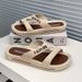 Trendy Men's For Summer Wear, Korean Version Cool Slippers, Fashionable And Personalized Thick Soled Beach Home Bathroom_vogvips.com