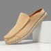 New Arrival Casual Man Moccasins Fashion Designer Muller Shoes Loafe For Men Comfortable Slip-on Half Drag Lazy_vogvips.com