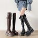 Fashion Design Patent Leather Over-the-Knee For Women 2025 Spring And Autumn New Super Trendy Slimming Fashionable_vogvips.com