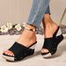 Cross-border Plus-size Wedge Heel Cross-strap For Women, 2025 Summer New Model, Women's Velcro Sandals In Stock,_vogvips.com