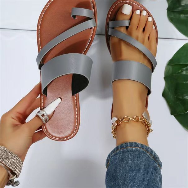 2025 Women's Sandals Large Size New Fashion Spring Summer Flat Toe Comfortable_vogvips.com