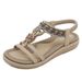 G923-3 Spring Summer 2025 New Lightweight Comfortable Flat For Women Elastic Band Versatile Fashion Trendy Sandals_vogvips.com