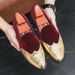 Suitable For All Seasons Spring Autumn New Loafers Corduroy Patchwork Men's Patent Casual Leather Shoes Men_vogvips.com