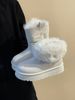 Thick-Soled Mid-Calf Fleece-Lined For Women 2025 New Thickened Warm Northeast Cotton Shoes Non-Slip Furry Snow Boots_vogvips.com