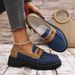 Foreign Trade Large Size Loafers Women Spring Autumn New Shoes British Style Suede European And American Thick Sole_vogvips.com
