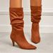 Skinny Heels Pleated Over The Knee Plus Size Women's Boots Pile Boots_vogvips.com