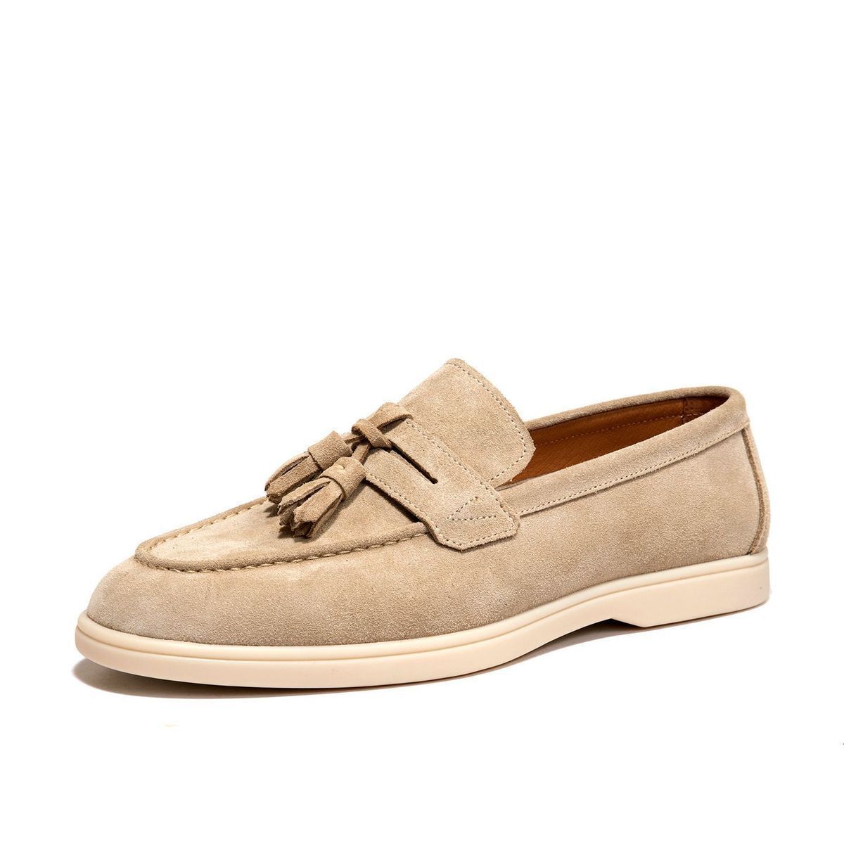 Men's First-class Su Laoqian British Style Versatile Loafers, Genuine Leather Driving Shoes, Men's Slip-on Casual Shoes_vogvips.com