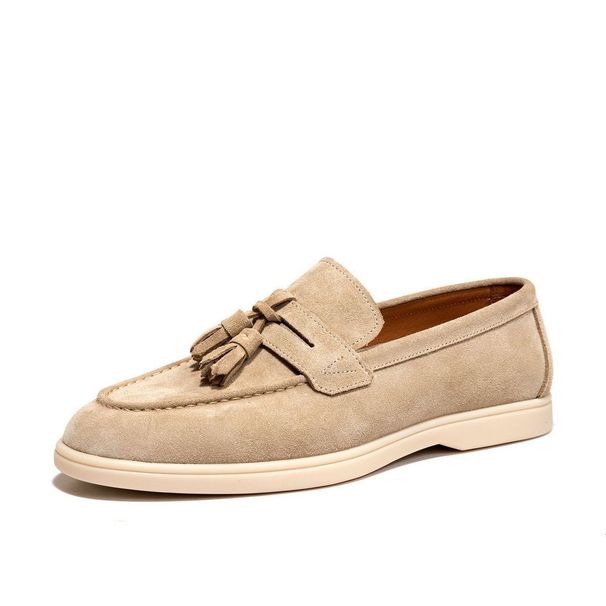 Men's First-class Su Laoqian British Style Versatile Loafers, Genuine Leather Driving Shoes, Men's Slip-on Casual Shoes_vogvips.com