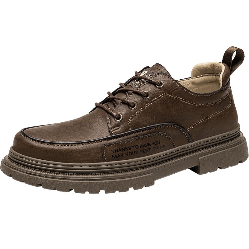 New Leather Spring Men's Shoes High-top Men's Heightening Tooling Martin Boots_vogvips.com