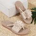 Women's Shoes, New Summer Floral Soft Sole, Large Size Women's Beach Sandals, One Line Outdoor Slipper_vogvips.com