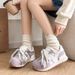 Ballet Style Lan Cabinet Agan Training Shoes 2025 New Spring And Autumn Casual Purple Sneakers To Pair With Wide-Leg_vogvips.com