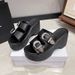 Plus Size High Heeled Sandals For Women Summer Thick Soled Buckle Shoes_vogvips.com
