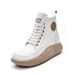Women's Snow 2025 Winter European And American Style Warm Cotton Shoes Rabbit Fur Lined Thick Sole Mid-Calf Boots Trendy_vogvips.com