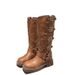 Xinjiang Original Travel Wear High Boots Autumn Women's Long Boots Brown American Wasteland Style Western Cowboy Boots_vogvips.com
