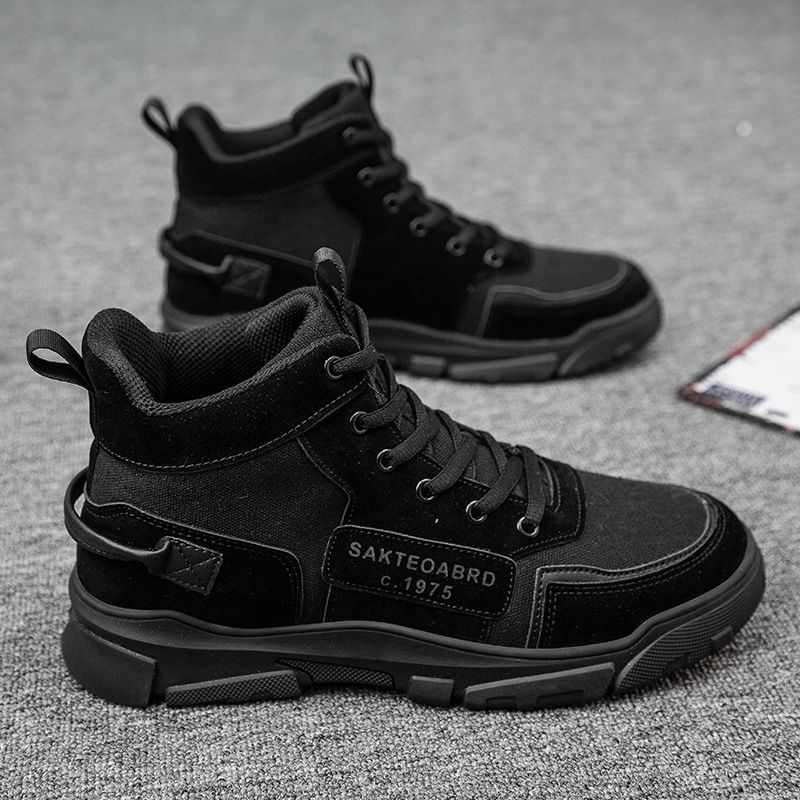 European Warm Series Men's Martin Trendy 2025 New Autumn High-top British Work Boots Casual Mid-top Fashion Cotton Shoes For Men_vogvips.com