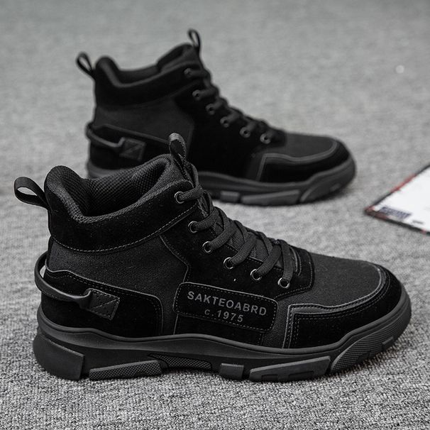 Men's Martin Trendy 2025 New Autumn High-top British Work Boots Casual Mid-top Fashion Cotton Shoes For Men_vogvips.com