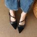 Vintage Brown Pointed Toe Flats For Women - Soft Leather Slip-On Shoes With Ankle Strap, French-Inspired Low Heel Loafers_vogvips.com