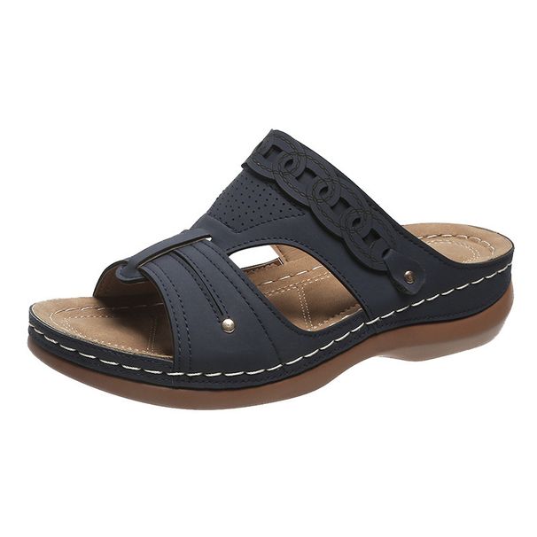 Large Size Women In Summer 2025, New Casual Sandals For Women, Worn Outdoors With Thick Soles And Sloping Heels_vogvips.com