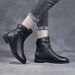 2025 Autumn Winter New Wom's Martin British Style Fashion Versatile Fleece Lined Warm Stylish Slim Short Boots For_vogvips.com