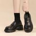 【Lightweight And Heel】Cameido Loafers For Women, Thick Sole 2025 Autumn British Style Small Leather Shoes, Deep Vamp JK Single Shoes_vogvips.com