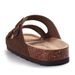 Shevalues Summer Fashion Sandals With Arch Support Cork Footbed Slides Genuine Suede Adjustable Outdoor Slippers For Women Men_vogvips.com