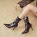 Niche Light Luxury Autumn Winter Handmade Fashion Women's Boots Heel Soft Leather Retro High Thin_vogvips.com