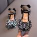 Rhinestone Butterfly Sandals For Girls Princess Shoes For Children Spring Leather Shoes For Girls_vogvips.com