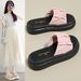 Women's Flip-flops For Beach Wear, Fashionable And Casual, With Thick Soles, Stunning 2025 Summer New Style, Comfortable_vogvips.com