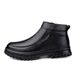 Men's Retro High-top Shoes, Velvet Warm Thick-soled Casual Leather Boots, Tooling Shoes_vogvips.com