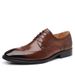 Euro Step Brogue British Style Carved Business Formal Men's Office Three-Joint Genuine Leather Oxford Shoes_vogvips.com