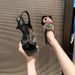 European And American Sexy Rhinestone Camellia High-heeled Shoes For Women, 2025 Summer New Fashion Open-back Open-toe_vogvips.com
