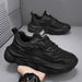 New casual black sports shoes for men running height daddy shoes_vogvips.com