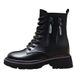 European Warm Series White Martin 2025 Autumn New Single Winter Fleece Cotton British Style Short Boots For Women Flat_vogvips.com