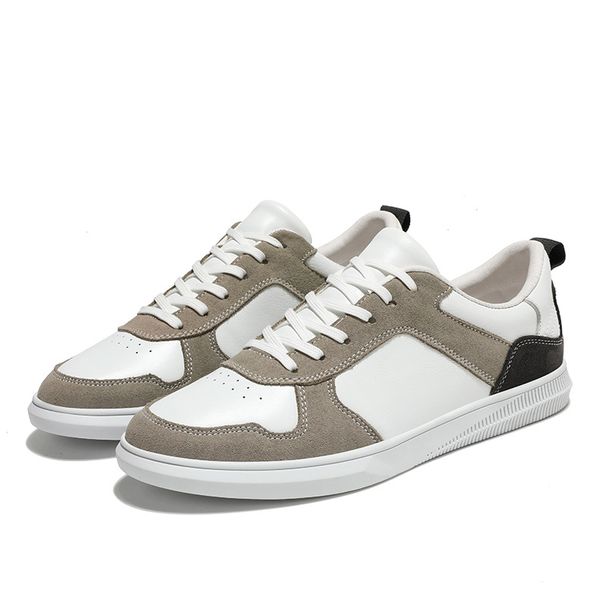 Men's Shoes Breathable Men's Small Sports Casual White Shoes Leather Shoes Walking Board Shoes_vogvips.com