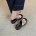 In-stock Wrinkled Bangkok Thick-soled Slide Sandals For Women, New Summer Casual Outdoor Flat Sandals With A Relaxed Feel_vogvips.com