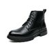 European Warm Series Autumn Winter New High-top Brogue Carved Leather Shoes Men's Casual Martin Thick-soled Height-increasing Short Boots Men_vogvips.com