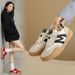 Women's Versatile German Training Shoes That Make Feet Look Smaller, 2026 Spring New Model, Snow Velvet Color-blocking_vogvips.com