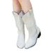 Plus-size women's boots Western cowboy boots with ethnic style square head PU leather boots_vogvips.com