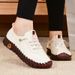 Handsewn Women's With Cow Tendons Soft Soles, Mother's Autumn And Winter Flat Sole Single Shoes, Casual Shoes_vogvips.com
