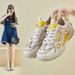 Ins Korean Style New Dad Shoes For Women 2025 Spring Student Sports Running Casual Thick Sole Height Increasing Street_vogvips.com
