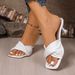 Thin-heeled Square-toed Slip-on Sandals For Women, 2026 Summer New Model, European And American Foreign Trade, Large_vogvips.com