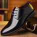 Euro Step New Leather 2025 Autumn Business Casual Men's British Style Brogue Youth Trendy Shoes_vogvips.com