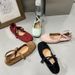 Fashionable Pink Ballet Flats For Women 2024 New Summer Soft Sole Mary Jane Shoes To Match Dresses_vogvips.com