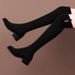 Over-the-Knee Long For Women 2024 Autumn Winter New Fleece-Lined Slimming High Chunky Heel Suede Stretch Slim Boots_vogvips.com