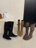 Fashionable 2025 Autumn Winter Thin Strap Pointed Toe Suede Inner Over-the-Knee High Heel Long Boots Women's Shoes_vogvips.com