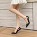 Fashionable Korean Style Women's High Heels Shallow Mouth Pointed Toe Stiletto Shoes Autumn For Women_vogvips.com